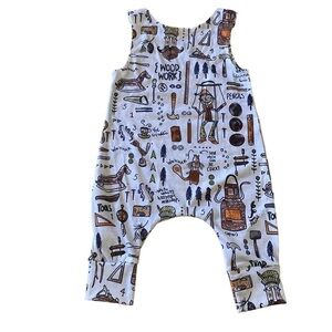 Flora Pig fisherman onesie sleeveless romper size 12-18 months
